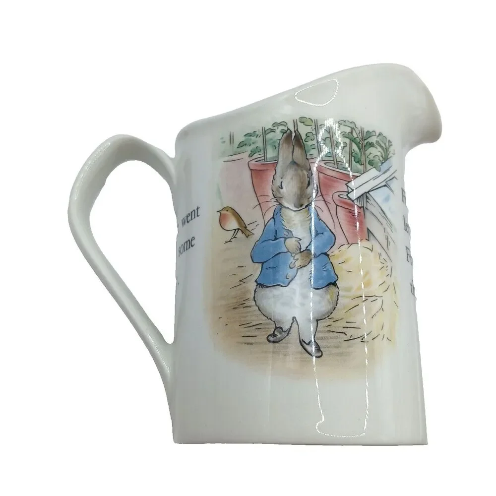 Vtg Beatrix Potter 10 Oz Cream Pitcher Peter Rabbit Wedgwood & Barlaston Etruria